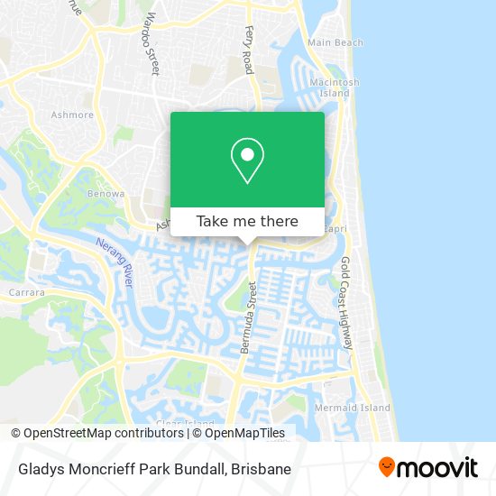 Gladys Moncrieff Park Bundall map