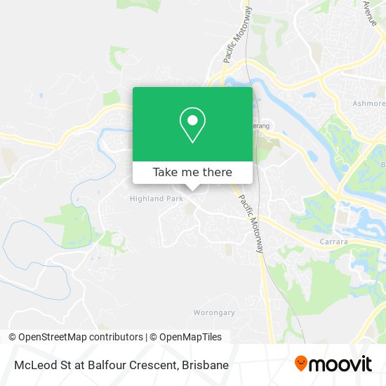 McLeod St at Balfour Crescent map