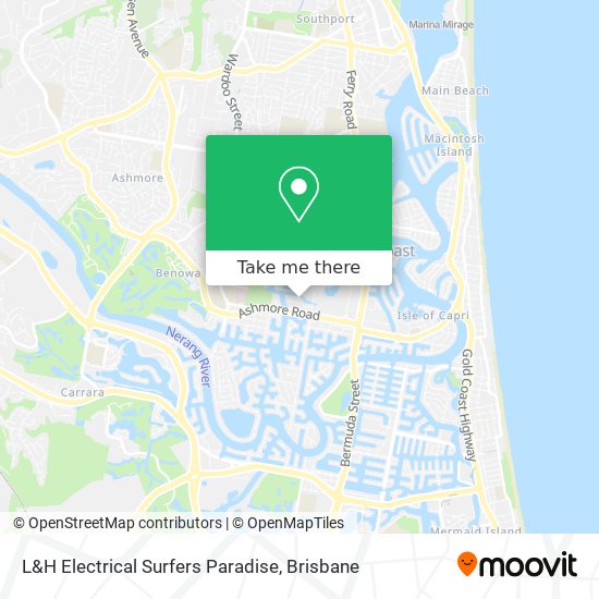 L&H Electrical Surfers Paradise map