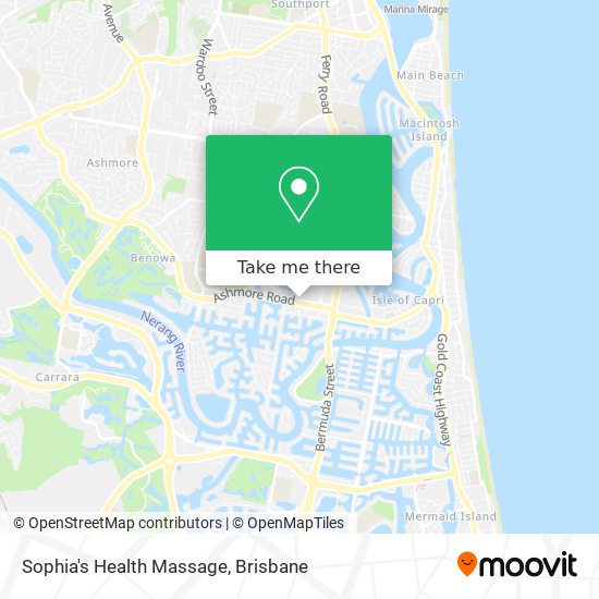 Sophia's Health Massage map