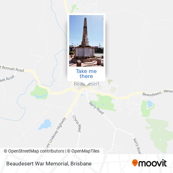 Beaudesert War Memorial map