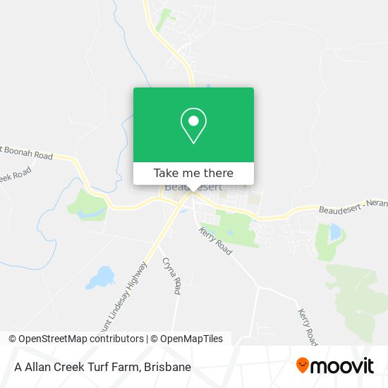 A Allan Creek Turf Farm map