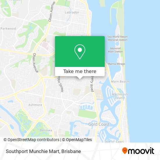Southport Munchie Mart map
