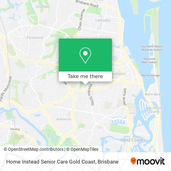 Home Instead Senior Care Gold Coast map