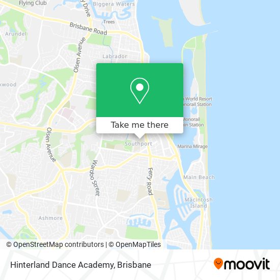 Hinterland Dance Academy map