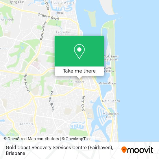 Gold Coast Recovery Services Centre (Fairhaven) map