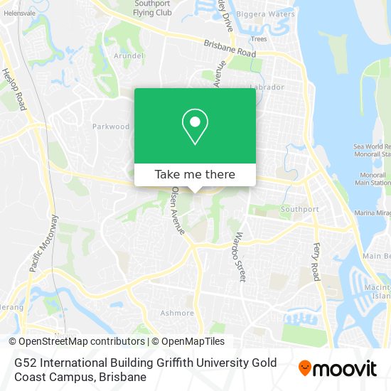 G52 International Building Griffith University Gold Coast Campus map