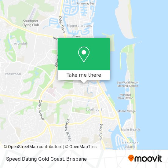 Speed Dating Gold Coast map