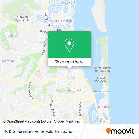 K & G Furniture Removals map