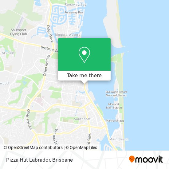 Pizza Hut Labrador map