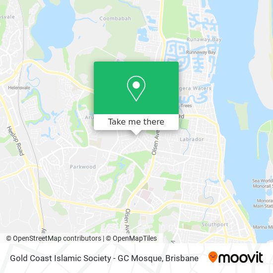 Gold Coast Islamic Society - GC Mosque map