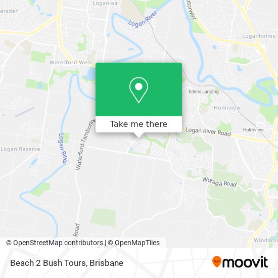 Beach 2 Bush Tours map
