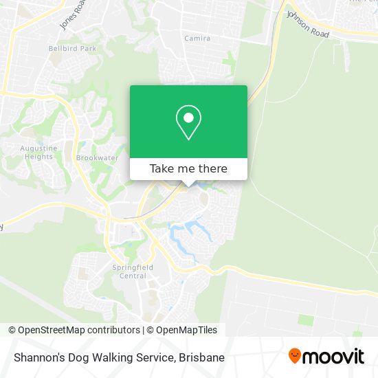 Shannon's Dog Walking Service map