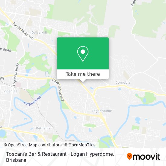 Mapa Toscani's Bar & Restaurant - Logan Hyperdome