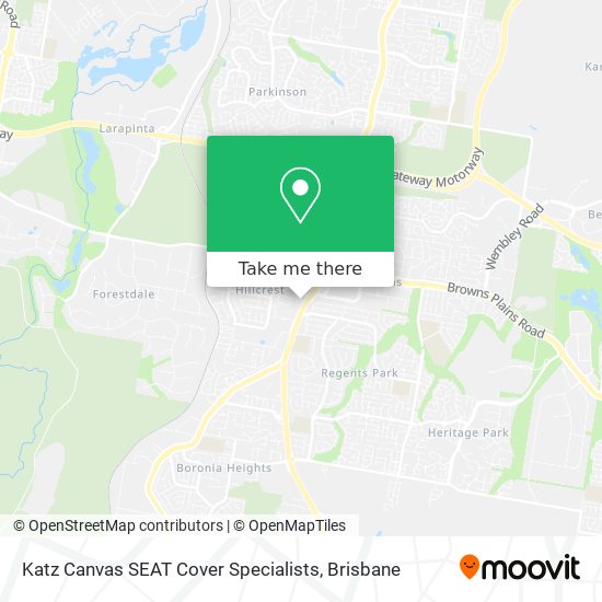 Katz Canvas SEAT Cover Specialists map