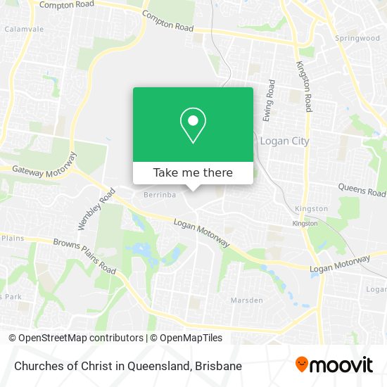 Churches of Christ in Queensland map