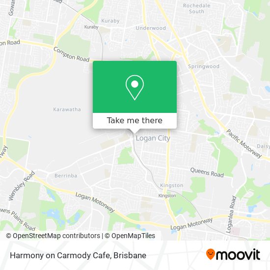 Harmony on Carmody Cafe map