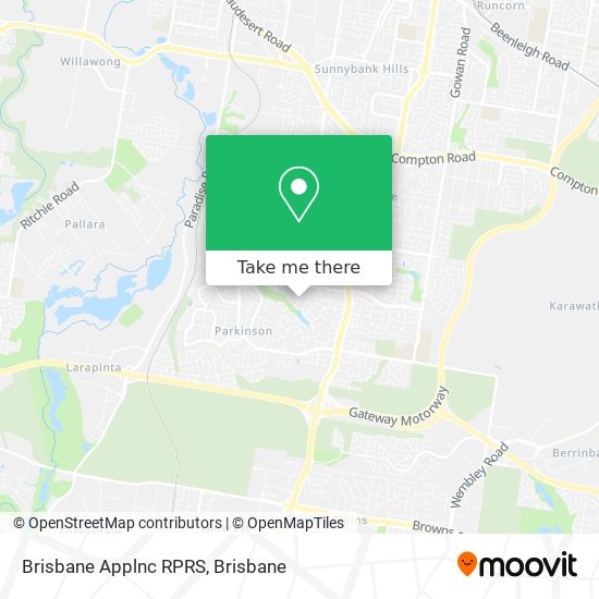 Brisbane Applnc RPRS map