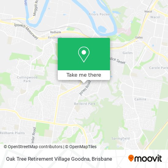 Oak Tree Retirement Village Goodna map
