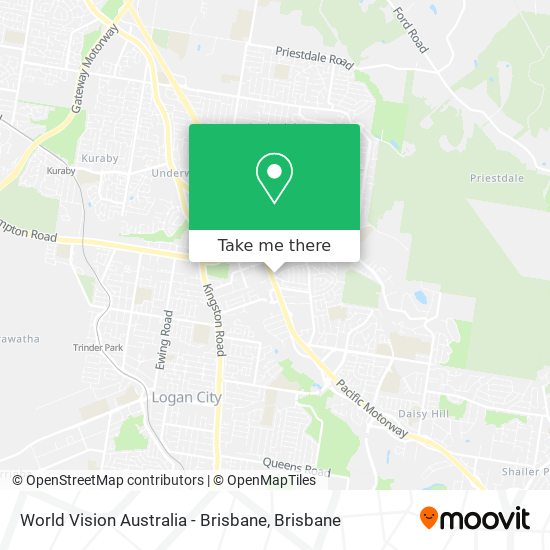 World Vision Australia - Brisbane map