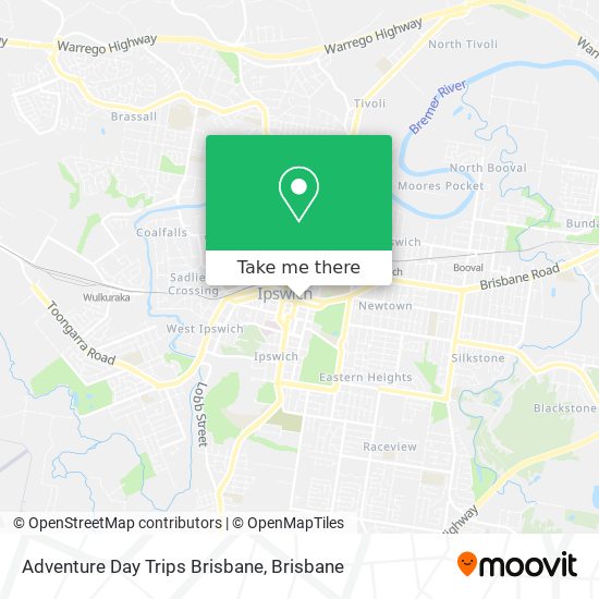 Adventure Day Trips Brisbane map