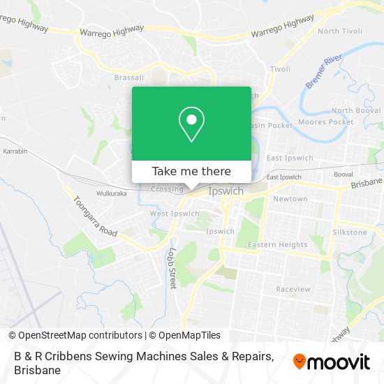 B & R Cribbens Sewing Machines Sales & Repairs map