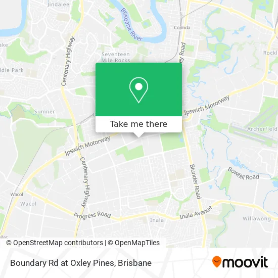 Boundary Rd at Oxley Pines map
