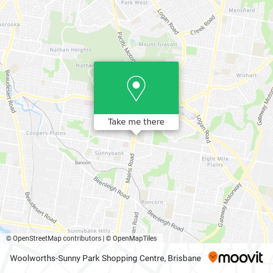 Woolworths-Sunny Park Shopping Centre map