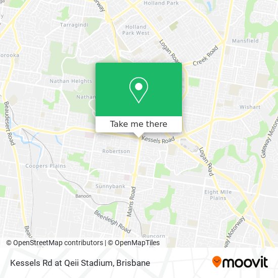 Mapa Kessels Rd at Qeii Stadium
