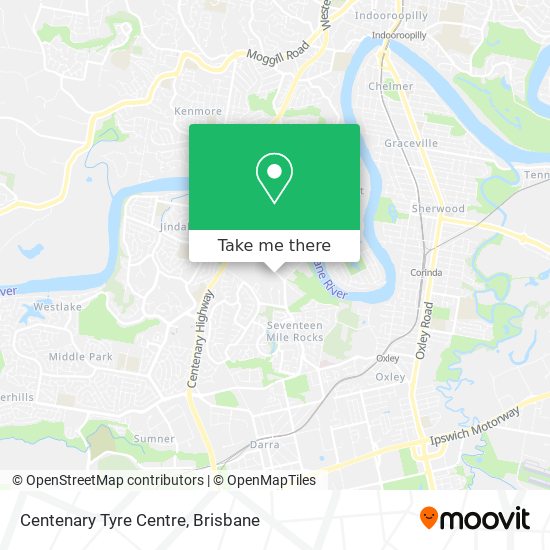 Centenary Tyre Centre map