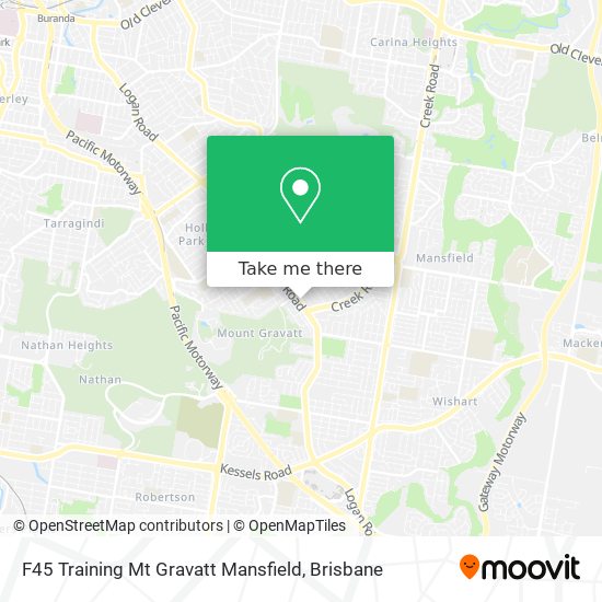 F45 Training Mt Gravatt Mansfield map