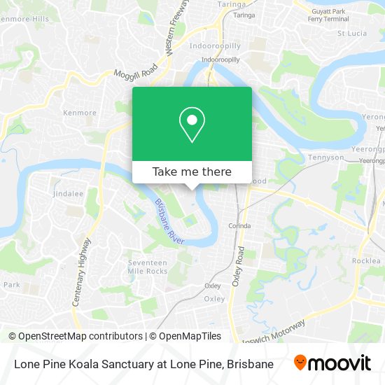 Lone Pine Koala Sanctuary at Lone Pine map