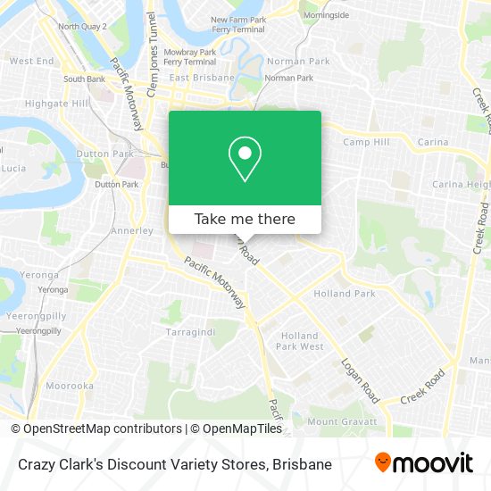 Mapa Crazy Clark's Discount Variety Stores