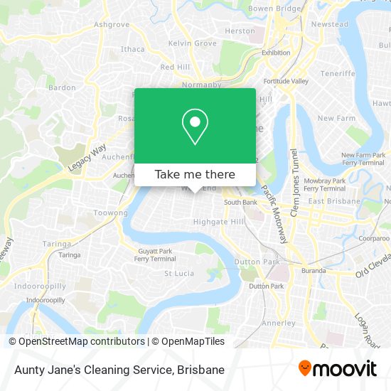 Mapa Aunty Jane's Cleaning Service