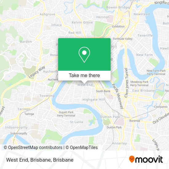 West End, Brisbane map