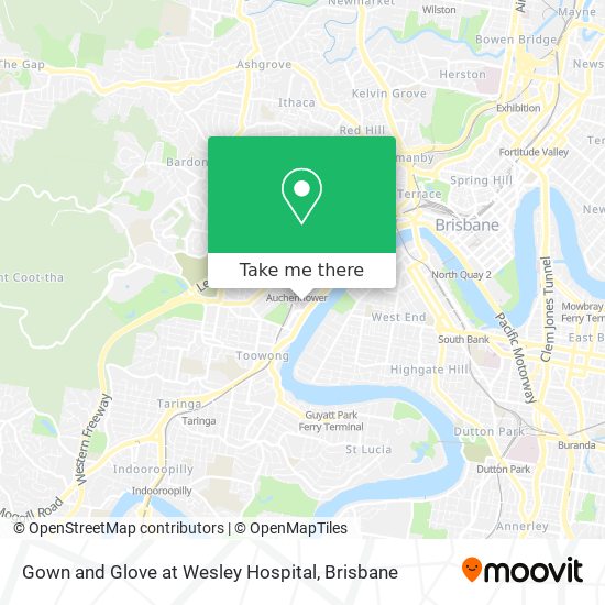 Gown and Glove at Wesley Hospital map