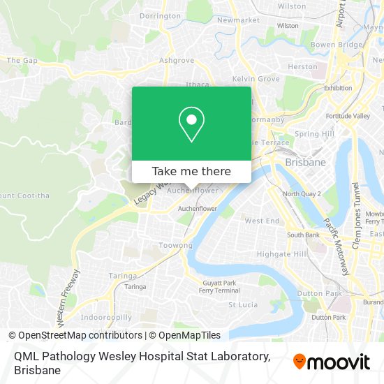 QML Pathology Wesley Hospital Stat Laboratory map