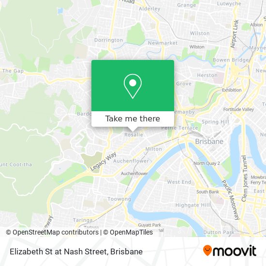 Elizabeth St at Nash Street map