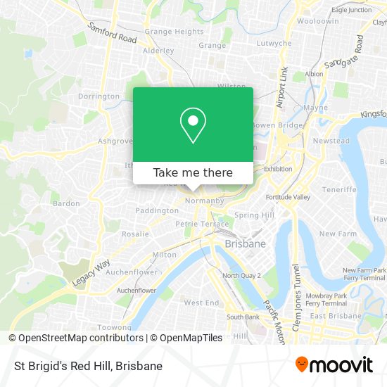 St Brigid's Red Hill map