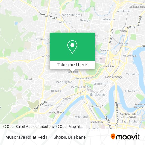 Musgrave Rd at Red Hill Shops map