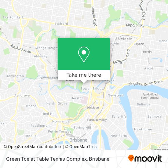 Green Tce at Table Tennis Complex map