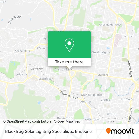 Blackfrog Solar Lighting Specialists map