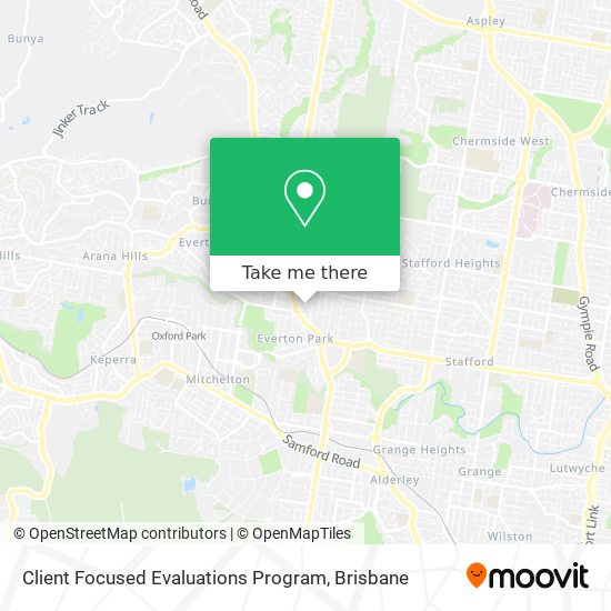 Client Focused Evaluations Program map