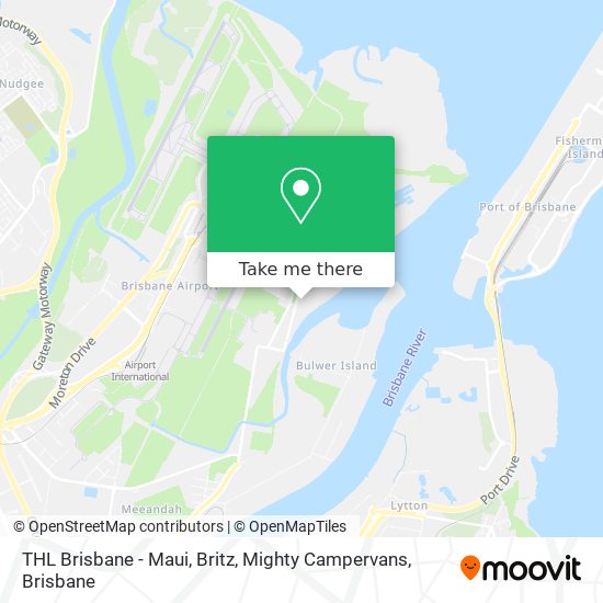 THL Brisbane - Maui, Britz, Mighty Campervans map