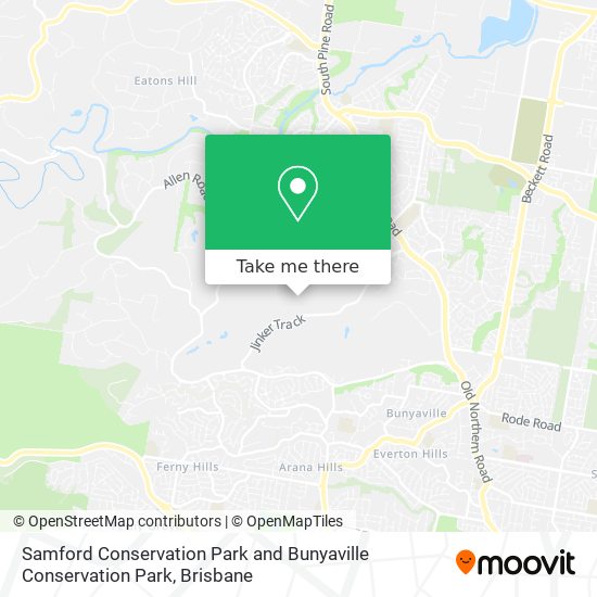 Samford Conservation Park and Bunyaville Conservation Park map