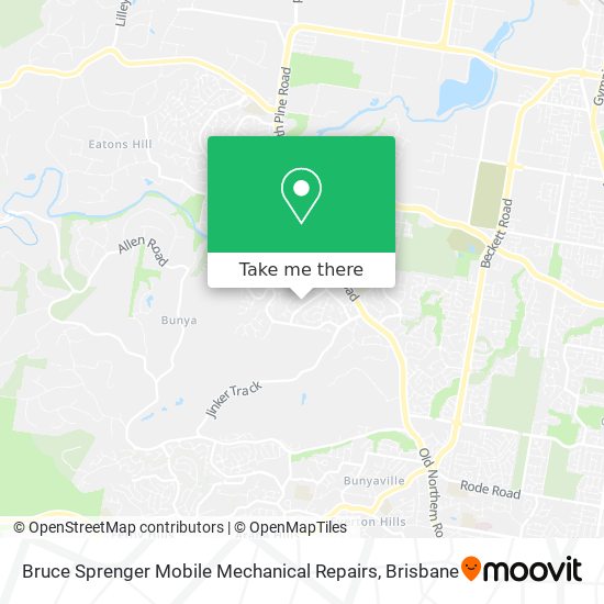 Bruce Sprenger Mobile Mechanical Repairs map