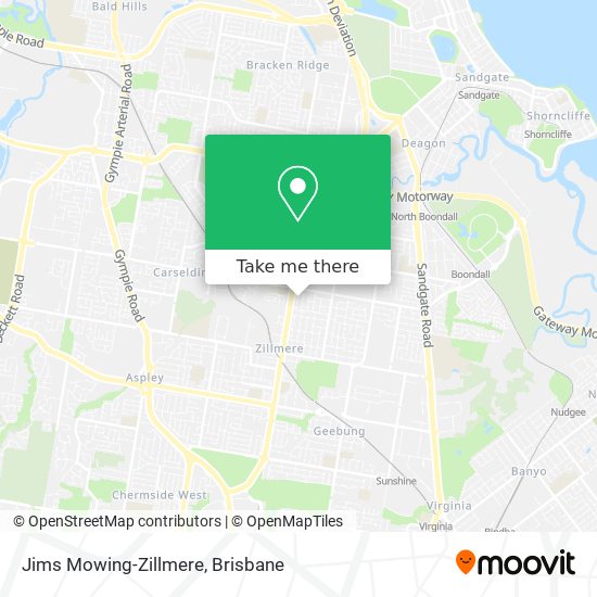 Mapa Jims Mowing-Zillmere