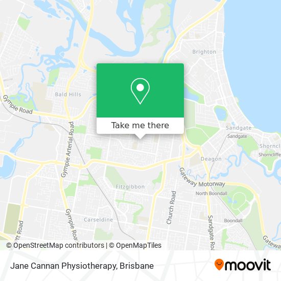 Jane Cannan Physiotherapy map
