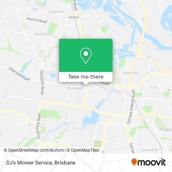 DJ's Mower Service map