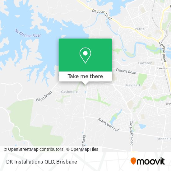 How to get to DK Installations QLD in Cashmere by Bus or Train?